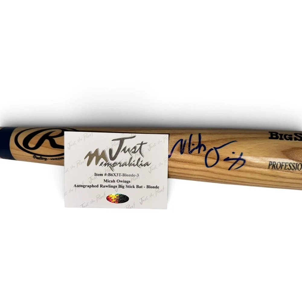 Micah Owings Signed Rawlings Big Stick Full Size Baseball Bat COA Diamondbacks